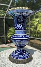 RARE Large Bombay Chinoiserie Blue and White Porcelain Vase picture
