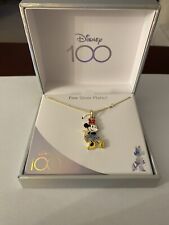 Disney Minnie Mouse Fine Silver Plated Necklace 100 Year Anniversary New in Box picture