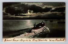 Detroit MI-Michigan, The Lake At Moonlight, Vintage c1906 Postcard picture