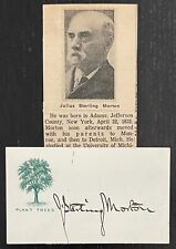 JULIUS STERLING MORTON  - SEC. OF AGRICULTURE- 1894 SIGNED 