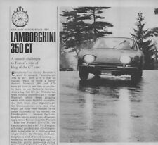 Print Article 1965-1966 Lamborghini 350 GT-Road Test Results Specs Car & Driver picture