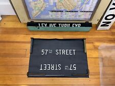 NY NYC SUBWAY ROLL SIGN 57TH STREET 7TH AVENUE BROADWAY CARNEGIE HALL MANHATTAN picture
