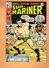 SUB-MARINER #30 vintage Marvel comic book 1970 VF- Captain Marvel picture