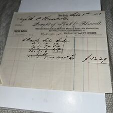 1867 Post Civil War Letterhead Invoice: Hall & Blauvelt New York NY Medicine picture
