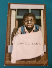 ANTIQUE VICTORIAN TRADE CARD BLACK AMERICANA LOWELL LAKE CHESTER VERMONT picture
