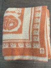 Vintage Golden Dawn Penco Health Blanket JC Penny Coral 74 x 71  picture