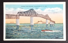 Cooper River Cantilever Bridge Charleston South Carolina SC Postcard c1930s picture