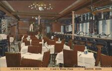Boston,MA Locke-Ober Cafe Teich Suffolk County Massachusetts Linen Postcard picture