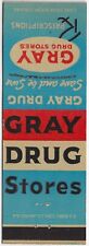 Gray Drug Stores Save and be Sure Empty Matchcover picture