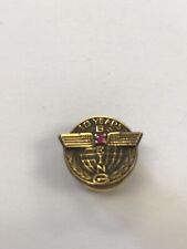 10 Years Service Boeing Pin with Red Stone Eagle 1/10 10kt picture