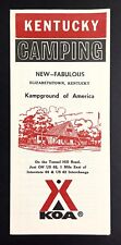 1970s Elizabethtown Kentucky KOA Camping Vintage Travel Brochure Campground Map picture