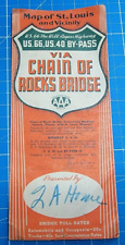 Vintage AAA Map of St. Louis via Chain of Rocks Bridge picture