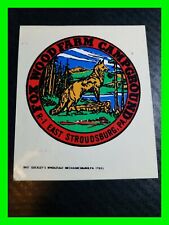 Original Vintage Genuine Camping Decal / Sticker Fox Wood Farm Campground, Pa.   picture