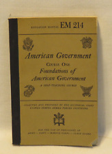 SCARCE American Government Course One Manual, Foundations, 1944, US Armed Forces picture