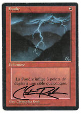 ►Magic-Style◄ MTG - Lightning Bolt - French FBB Signed Christopher Rush - Played picture