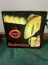 ✨Rare 1980's Budweiser Cincinnati Reds Lighted Sign✨authentic Anheuser Busch picture