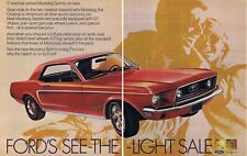 1968 FORD MUSTANG SPRINTS 2-PAGE AD Muscle Cars, Ford, V-8, GT, 1960s, Sixties picture