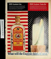 1968 Gordon's Distilled London Dried Gin Pickle Vintage Print Ad 5281 picture