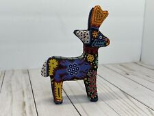 Authentic Huichol Beaded Art Small Deer Hand Beaded Native Art Mexico picture
