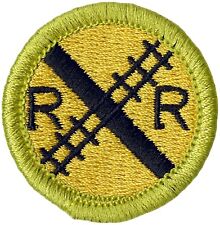BSA RAILROADING MERIT BADGE CURRENT MINT NWT TYPE L SINCE 1910 BACK picture