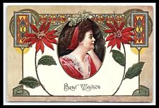 Merry Christmas Embossed Greetings Postcard Posted 1920    pc154 picture