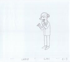 Simpsons Burns 2001 Original Art w/COA Animation Production Pencils SC351 C-3 picture
