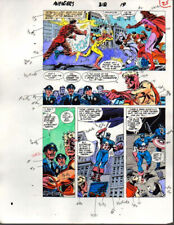 Original 1989 Avengers 312 Marvel color guide art: Captain America,Scarlet Witch picture