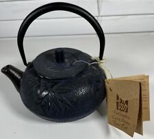 Vtg TETSUBIN Cast Iron Tea Kettle Pot Black-brand New picture