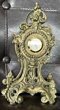 Antique Waterbury Brass Table Wind Clock Pat 1891 Great Working Condition 8.5”T picture