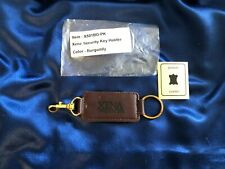 VERY RARE OFFICIAL XENA SECURITY KEY HOLDER/KEYCHAIN - GENUINE BURGUNDY LEATHER picture