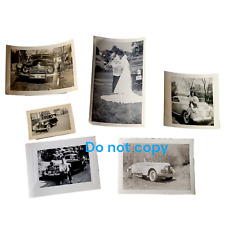 Vintage Antique Car Photo Lot w/ LICENSE PLATE 1910 1920 1940 Auto Snapshot picture