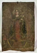 Antique Painted Retablo, of Saint Therese, picture