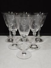 SET OF 6- Fostoria LIDO Clear #6017 Water Goblets 7 1/2” picture