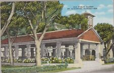 St Augustine Florida Old Public Market UNP Linen Postcard picture