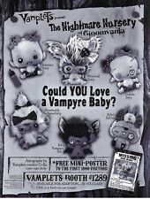 2012 Vamplets The Nightmare Nursery of Gloomvania Vampyre Plush Print Ad/Poster picture