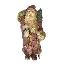 Vtg June McKenna Colonial Santa Claus Figurine Flat Back Wall Hanging Christmas picture