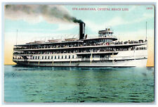 c1910 Steamer Americana Crystal Beach Line Ontario Canada Unposted Postcard picture
