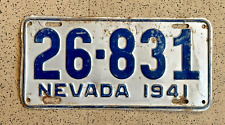 1941 NEVADA license plate – ORIGINAL SUPER WARTIME old vintage antique auto tag picture