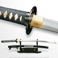 Musashi DH T10 Steel Choji Hamon Handmade Samurai Katana Sword with Leaf Tsuba picture