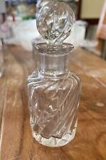 Baccarat Clear Swirl Dresser Bottle Swirl Top Jasmine Vintage French Medium Size picture