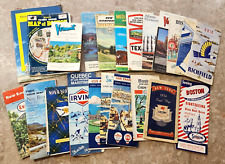 Vintage Road Map Tourist Travel Sightseeing Guide Lot of 22 Boston New York etc. picture
