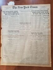 1917 NOVEMBER 5 NEW YORK TIMES - THREE AMERICANS KILLED IN GERMAN RAID - NT 8061 picture