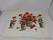 Vintage Royal Terry Red Potted Flowers Towel ~ 34
