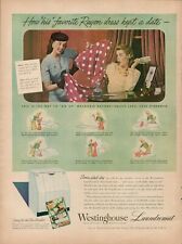 1944 Home Laundry Westinghouse Laundromat 40s Vintage Print Ad Washer Dryer picture