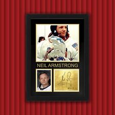 Framed NEIL ARMSTRONG / APOLLO 11 - Display  w Reproduced Autograph Signature picture