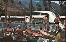 San Bernardino,CA Arrowhead Springs Cabana Pool California Chrome Postcard picture