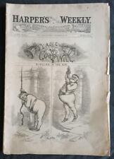 DECEMBER 26 1885 HARPERS WEEKLY MAGAZINE THOMAS NAST SANTA CLAUS COVER & INSIDE picture