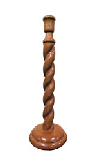 Wood Barley Twist Candle Holder - Wooden Candlestick Holder picture
