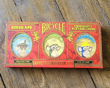 Bored Ape Gold Banana Bicycle Card Decks (Community Set of 3) One of One - NEW picture