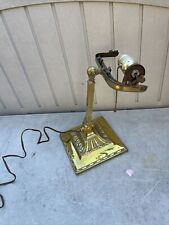 Antique Emeralite Desk Lamp Cast Iron Brass Fixture For Restoration. No Glass picture